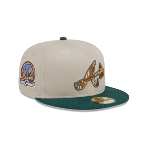 GORRA NEW ERA CAP ATLANTA BRAVES MLB TREE BARK FILL 59FIFTY CERRADA en STOCK