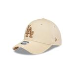 GORRA NEW ERA CAP LOS ANGELES DODGERS MLB LEAGUE ESSENTIALS 9FORTY STRAPBACK BEIGE PARA MUJER en STOCK