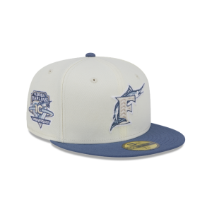 GORRA NEW ERA CAP MIAMI MARLINS MLB WAVY CHAINSTITCH 59FIFTY CERRADA en STOCK