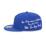 GORRA NEW ERA CAP GOLDEN STATE WARRIORS NBA TEAM VERBIAGE 59FIFTY CERRADA en STOCK