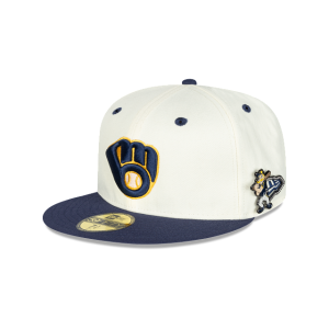 GORRA NEW ERA CAP MILWAUKEE BREWERS MLB MASCOT PIN 59FIFTY CERRADA en STOCK