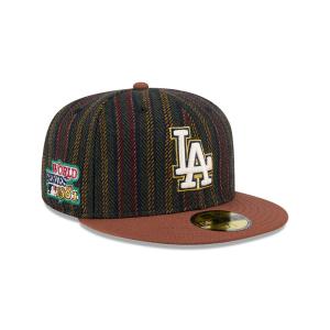 GORRA NEW ERA CAP LOS ANGELES DODGERS MLB VINTAGE HERRINGBONE 59FIFTY CERRADA en STOCK
