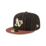 GORRA NEW ERA CAP OAKLAND ATHLETICS MLB VINTAGE HERRINGBONE 59FIFTY CERRADA en STOCK