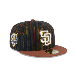 GORRA NEW ERA CAP SAN DIEGO PADRES MLB VINTAGE HERRINGBONE 59FIFTY CERRADA en STOCK