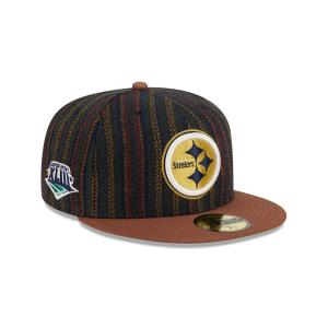GORRA NEW ERA CAP PITTSBURGH STEELERS NFL VINTAGE HERRINGBONE 59FIFTY CERRADA en STOCK