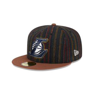 GORRA NEW ERA CAP LOS ANGELES LAKERS NBA VINTAGE HERRINGBONE 59FIFTY CERRADA en STOCK