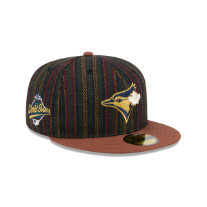 GORRA NEW ERA CAP TORONTO BLUE JAYS MLB VINTAGE HERRINGBONE 59FIFTY CERRADA en STOCK
