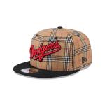 GORRA NEW ERA CAP LOS ANGELES DODGERS MLB TAN TARTAN 9FIFTY SNAPBACK en STOCK