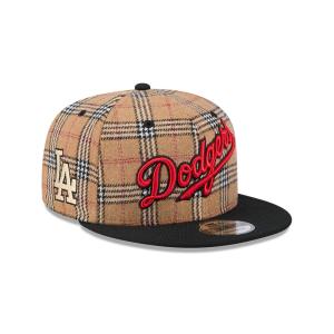 GORRA NEW ERA CAP LOS ANGELES DODGERS MLB TAN TARTAN 9FIFTY SNAPBACK en STOCK