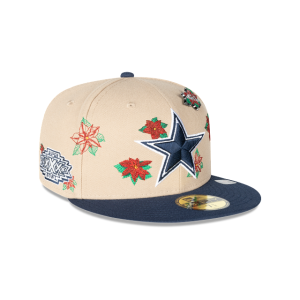 GORRA NEW ERA CAP DALLAS COWBOYS NFL POINSETTIA 59FIFTY CERRADA en STOCK