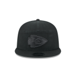 GORRA NEW ERA CAP KANSAS CITY CHIEFS NFL COTTON CANVAS 9FIFTY SPLIT PANEL SNAPBACK NEGRA en STOCK