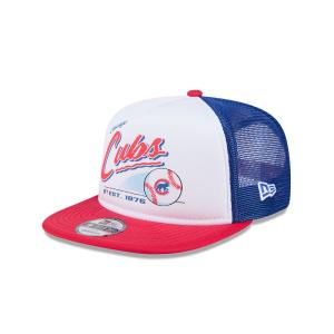 GORRA NEW ERA CAP CHICAGO CUBS MLB RETRO SCRIPT 9FIFTY AF TRUCKER SNAPBACK en STOCK