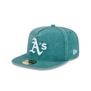 GORRA NEW ERA CAP OAKLAND ATHLETICS MLB PIGMENT DYE 59FIFTY AF CERRADA en STOCK