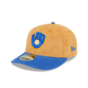 GORRA NEW ERA CAP MILWAUKEE BREWERS MLB TAN TEXTURE 59FIFTY LP CERRADA en STOCK