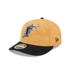 GORRA NEW ERA CAP FLORIDA MARLINS MLB TAN TEXTURE 59FIFTY LP CERRADA en STOCK