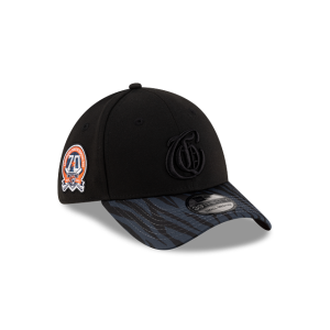 GORRA NEW ERA CAP TIGRES DE QUINTANA ROO ALTERNATIVO LMB GAME CAP 100 ANIVERSARIO 39THIRTY ELáSTICA NEGRA en STOCK