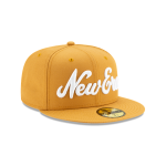 GORRA NEW ERA CAP NEW ERA SCRIPT 59FIFTY CERRADA AMARILLA en STOCK