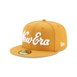 GORRA NEW ERA CAP NEW ERA SCRIPT 59FIFTY CERRADA AMARILLA en STOCK