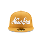 GORRA NEW ERA CAP NEW ERA SCRIPT 59FIFTY CERRADA AMARILLA en STOCK