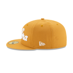 GORRA NEW ERA CAP NEW ERA SCRIPT 59FIFTY CERRADA AMARILLA en STOCK