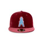GORRA NEW ERA CAP HOUSTON OILERS NFL JUST CAPS VELVET 59FIFTY CERRADA en STOCK