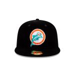 GORRA NEW ERA CAP MIAMI DOLPHINS NFL JUST CAPS VELVET 59FIFTY CERRADA en STOCK